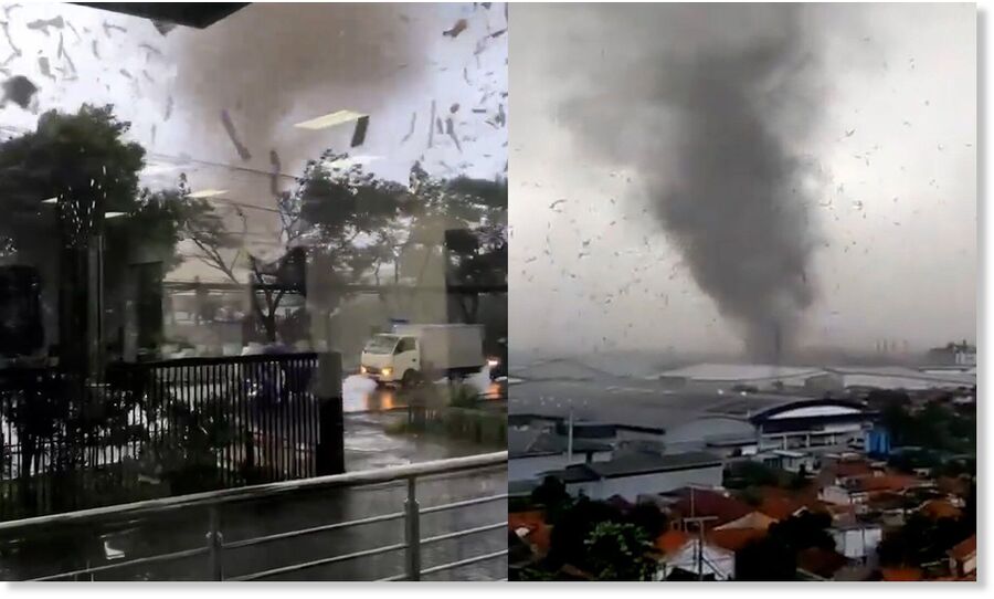 Indonesia tornado wrecks homes and buildings