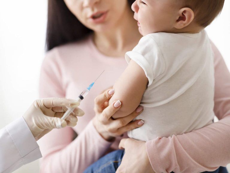 Vaccinating a baby