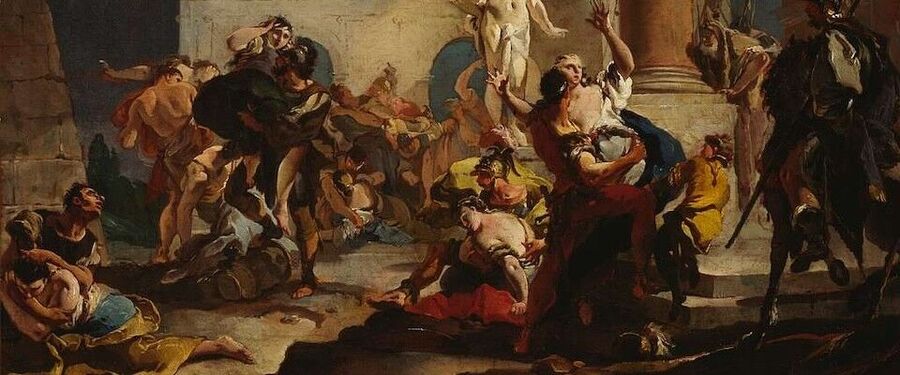 The Rape of the Sabine Women painting