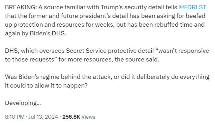 Trump calls for extra security