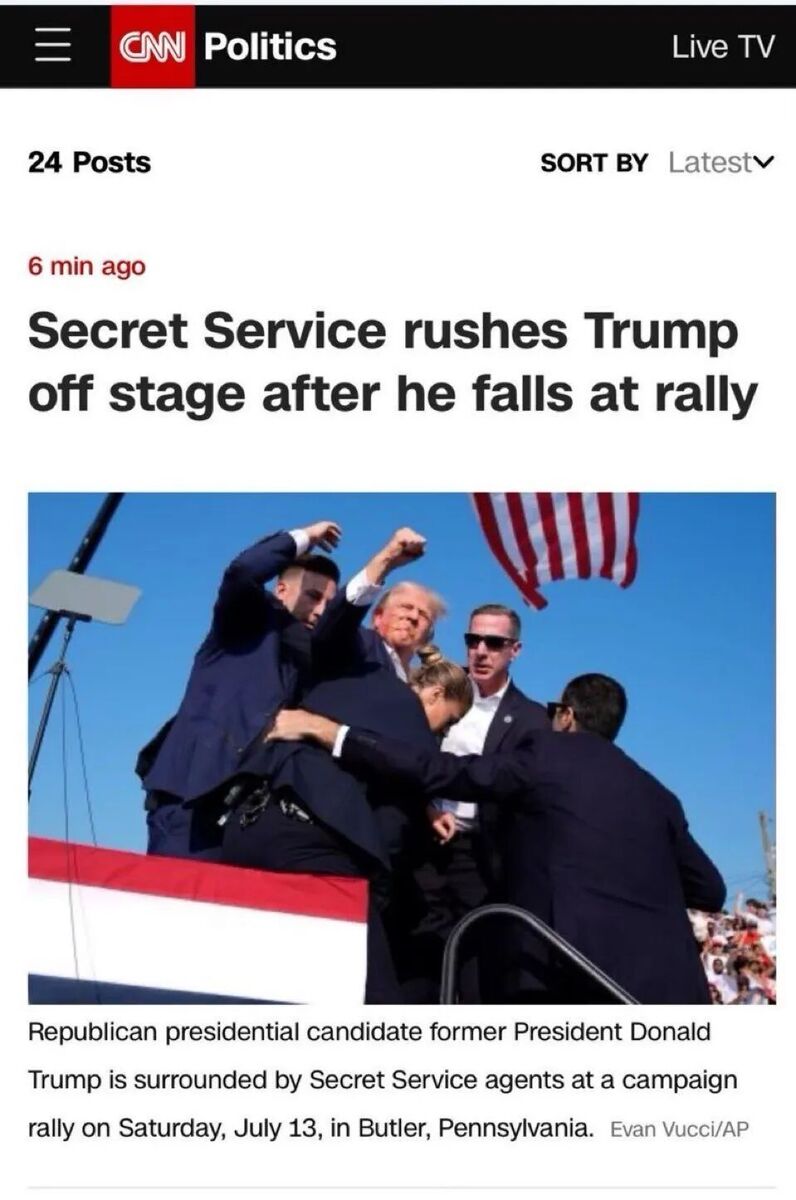 CNN Trump assassination headline