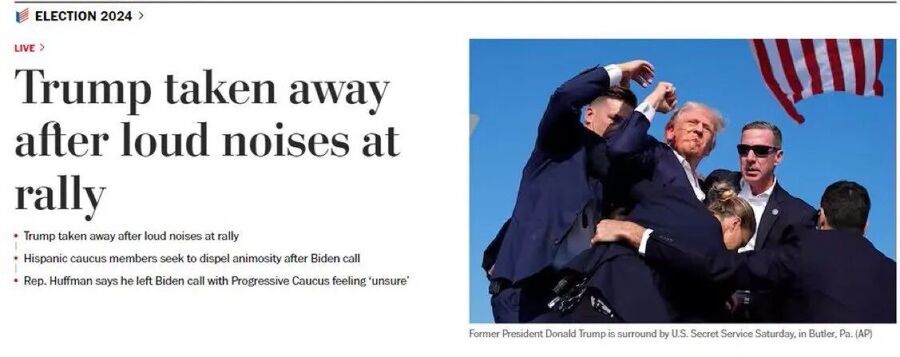 MSNBC Trump assassination headline
