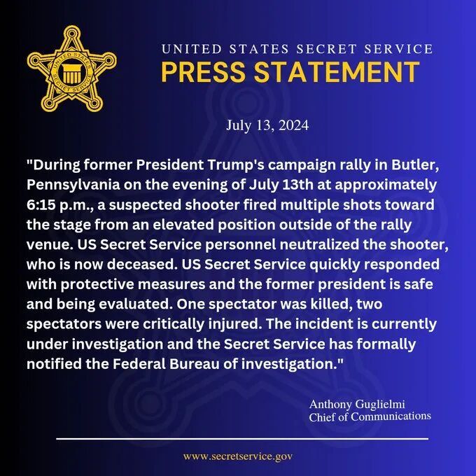 Secret Service press statement