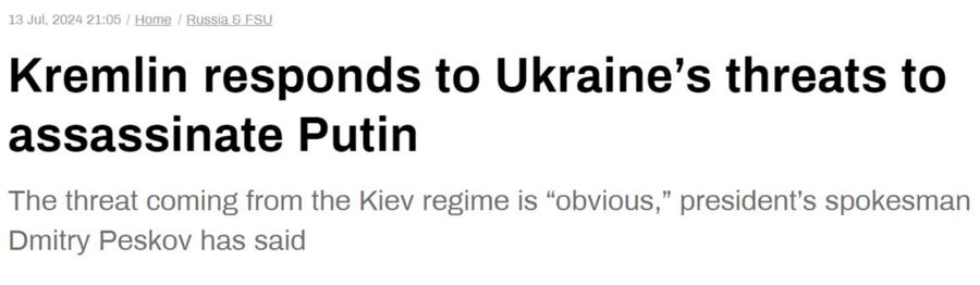 Kremlin responds to Kiev threats