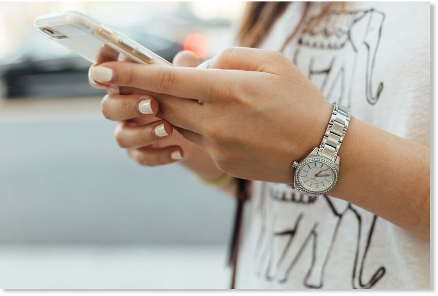 person on phone
