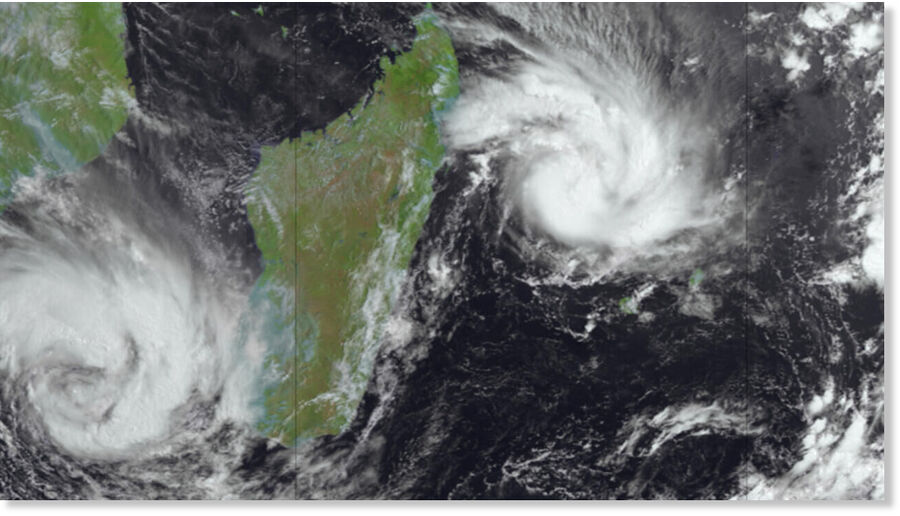 Clic para aumentar This satellite image released on February 26, 2025 shows tropical cyclone