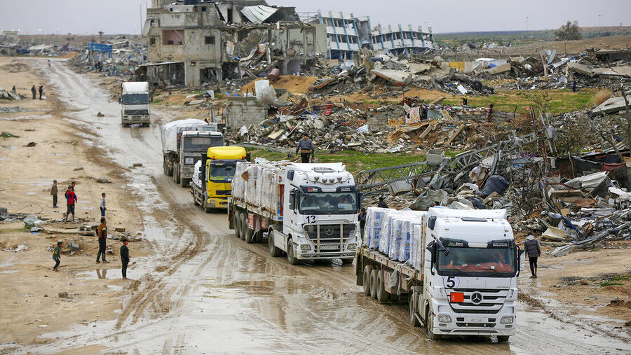 Gaza trucks