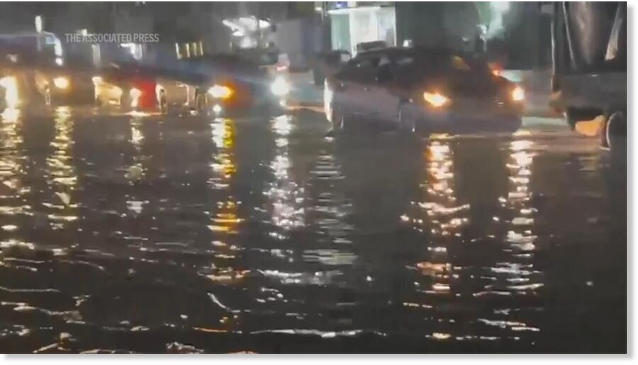 Heavy rainfall causes floods in various parts of the Iraqi capital Baghdad