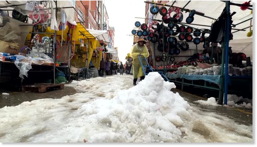 Bolivia battles hailstorms