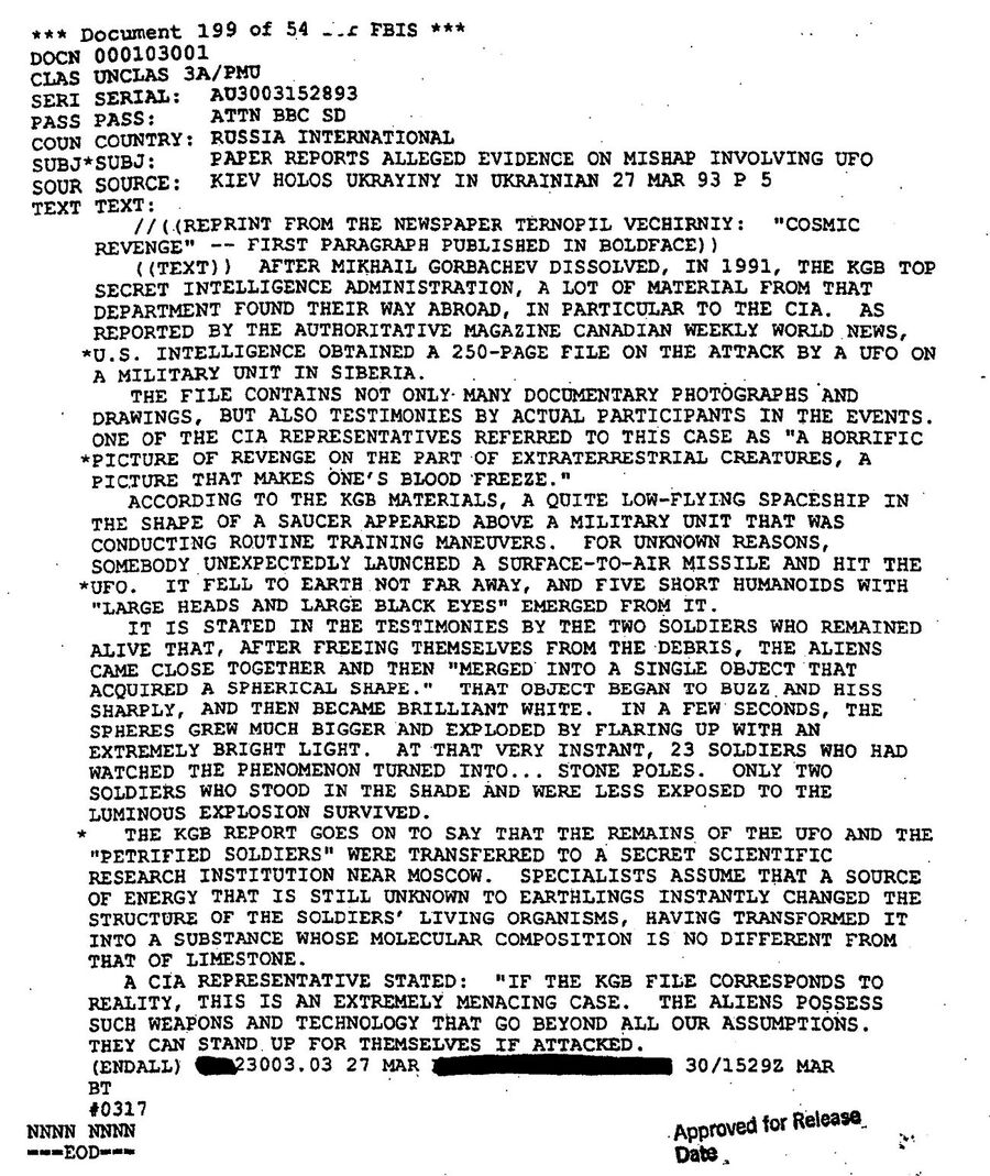 cia document ufo uap attack soviet soldiers stone