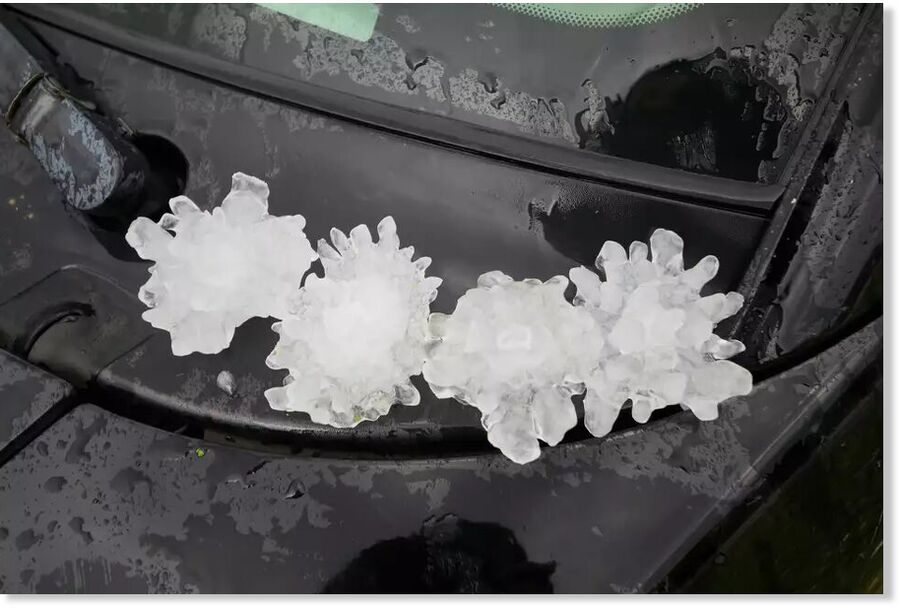 Spikey severe hail.