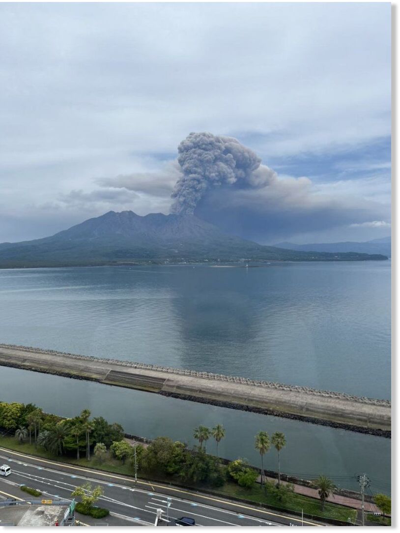 Japan's Sakurajima volcano erupted on May 15, 2025