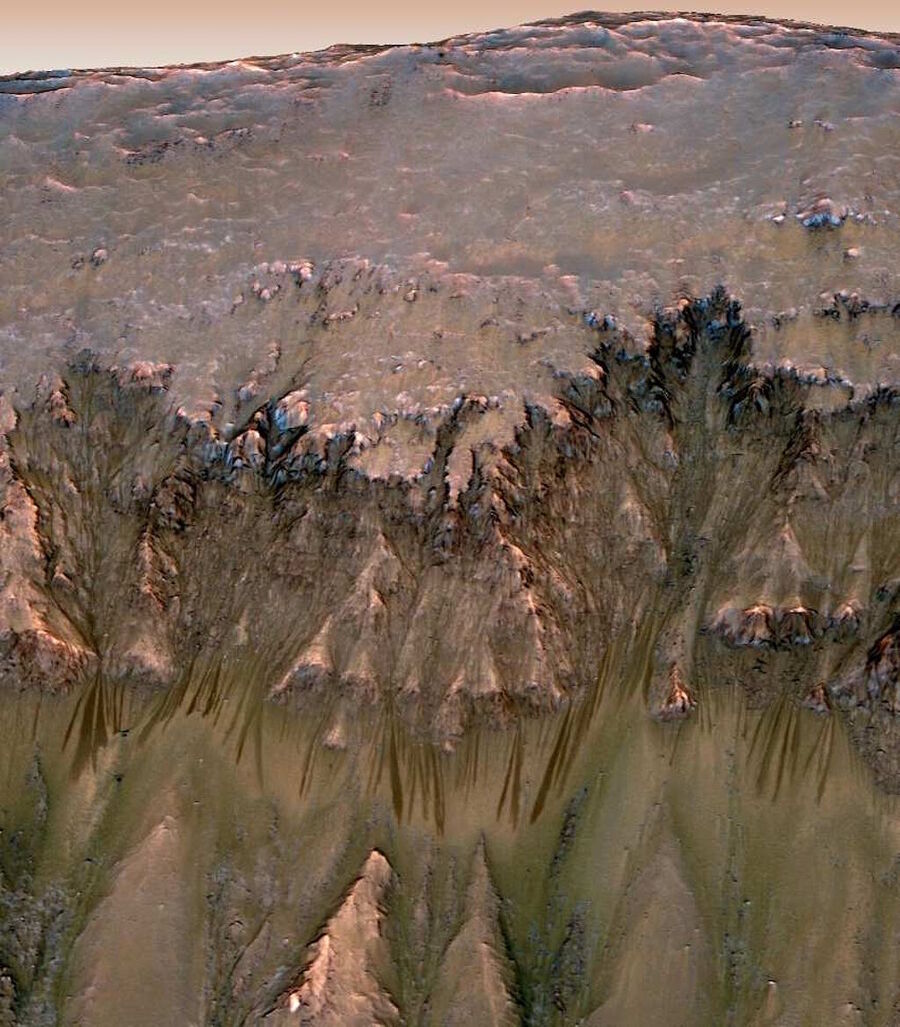 slope streaks mars wind water