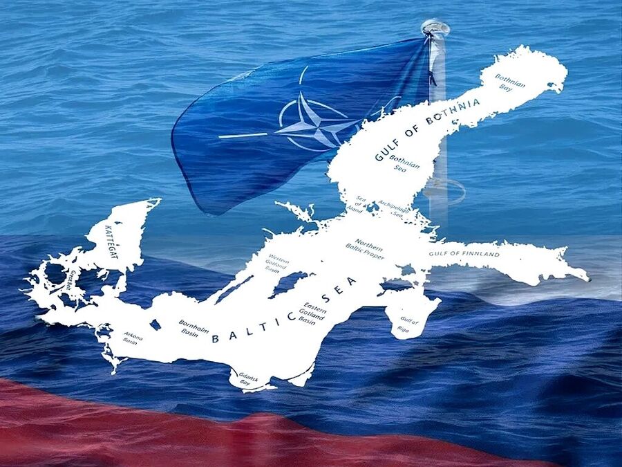 nato baltic sea map flag