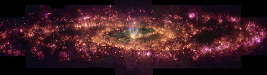 sculptor galaxy most detail false color