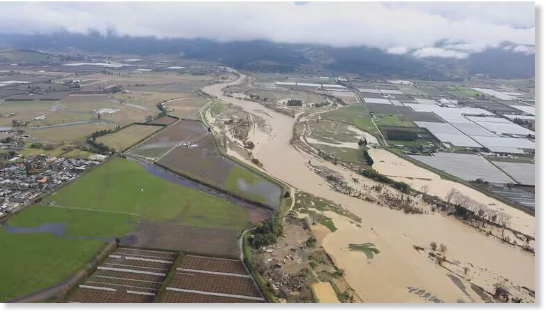 Extent of flooding damage in Tasman