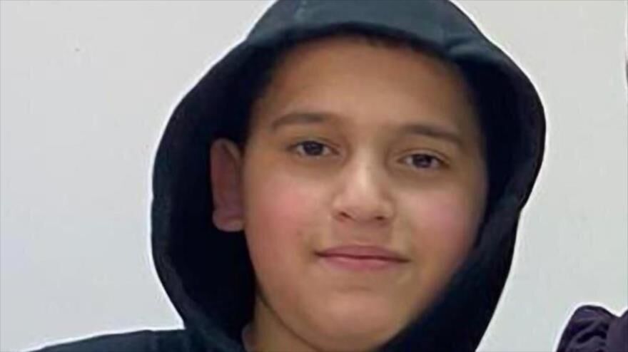 Niño palestino de 14 años, Abdullah Abu Diab