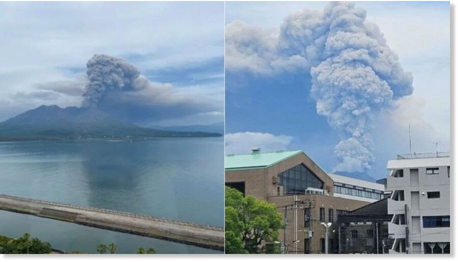Japans Sakurajima Volcano Erupts