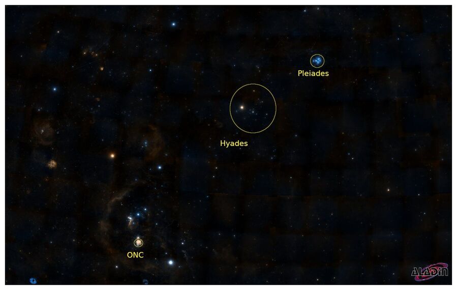 constellation Orion with the Orion Nebula Cluster