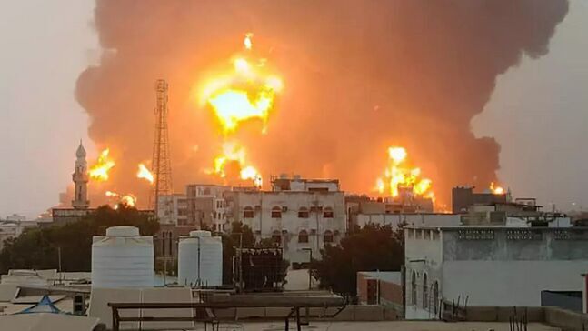 los ataques reportados en la ciudad portuaria de Hodeida (Yemen)
