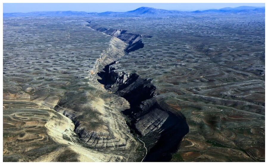 Aerial Photograph of Geological Landform, Mersin – Turkey.