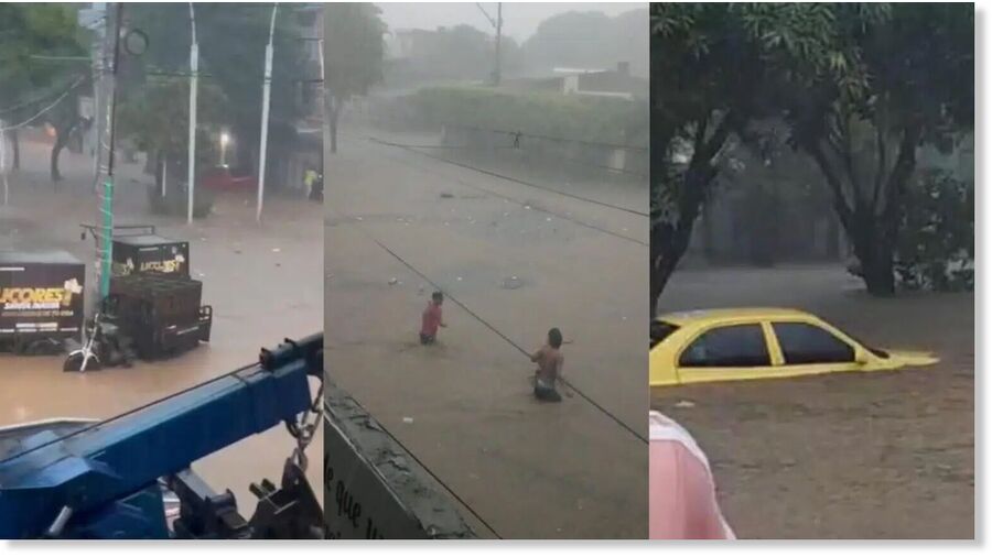 Heavy rain in the Colombian Caribbean caused severe flooding in at least 35 neighborhoods in the city of Santa Marta.