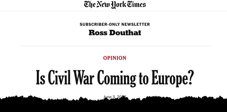 nyt civil war europe islamaphobia cultural invasion