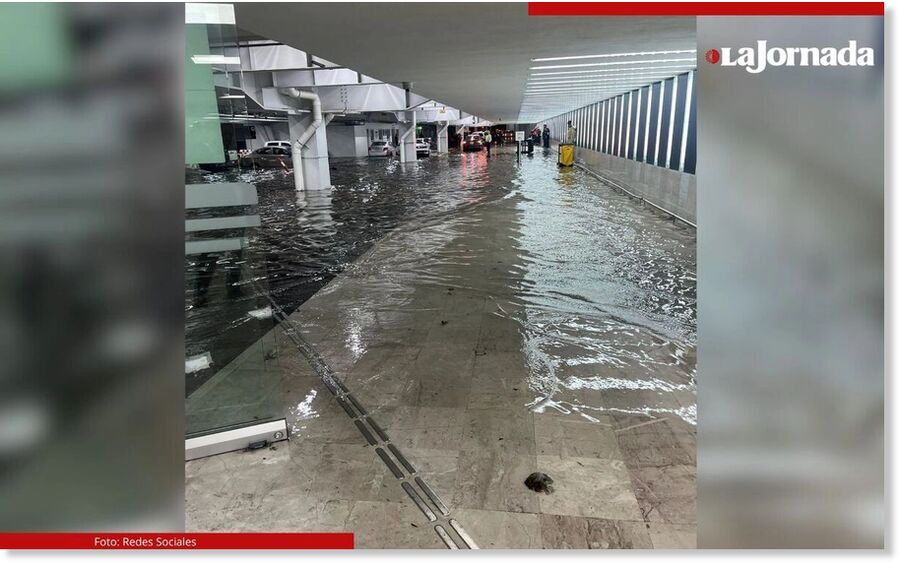Heavy rains caused flooding at Terminals 1 and 2 of the AICM. All flights were also suspended due to weather conditions.