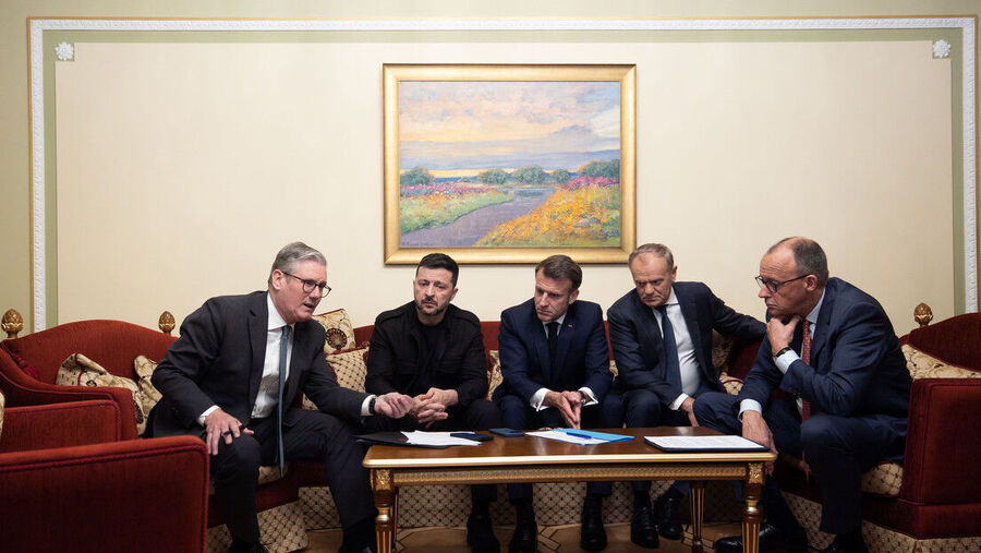 Starmer, Macron, Zelenski, Merz, Tusk