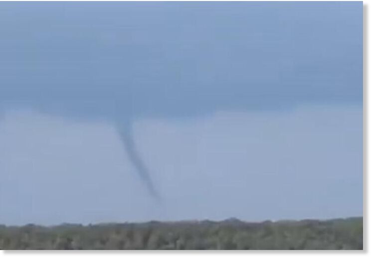 Image of the waterspout seen in Calvia