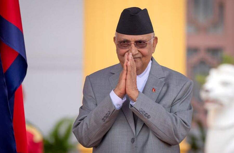 El primer ministro de Nepal KP Sharma Oli.