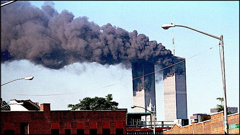Twin towers smoke