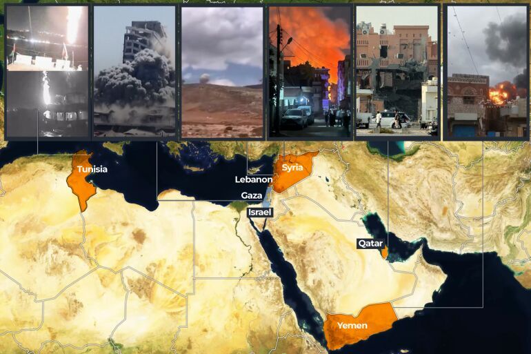map israel middle east