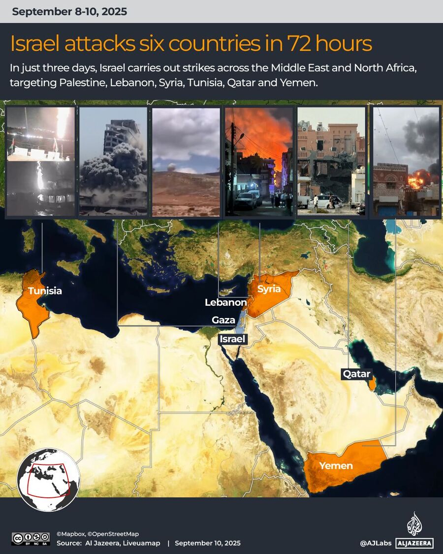 map israel attacks
