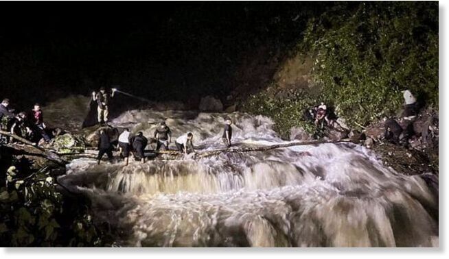 Rescue operation underway after incessant rain triggered a landslide in the Upper Rimbi area around midnight, in Gyalshing, Sikkim, on Friday.