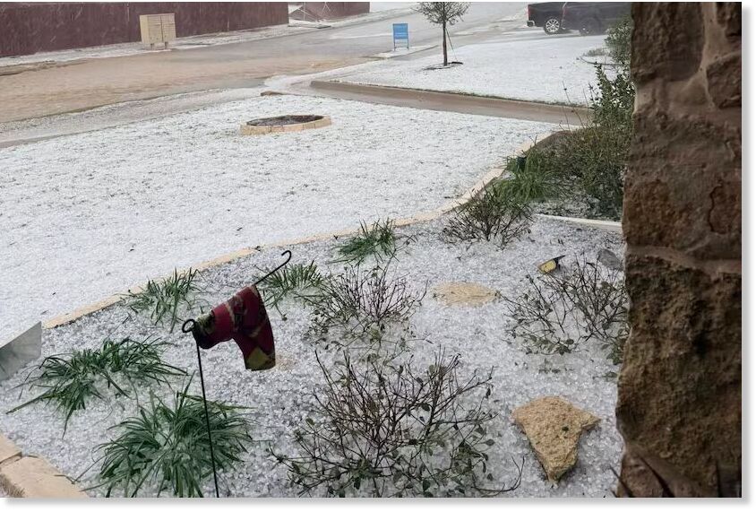strong storm pounds North Texas