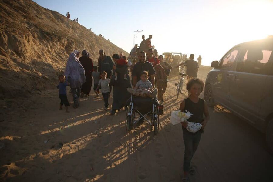 palestinos desplazados