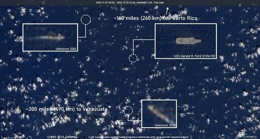 Clic para aumentar uss ford carribean venezuela satellite