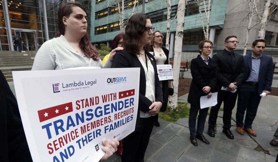 protest support transgenders military