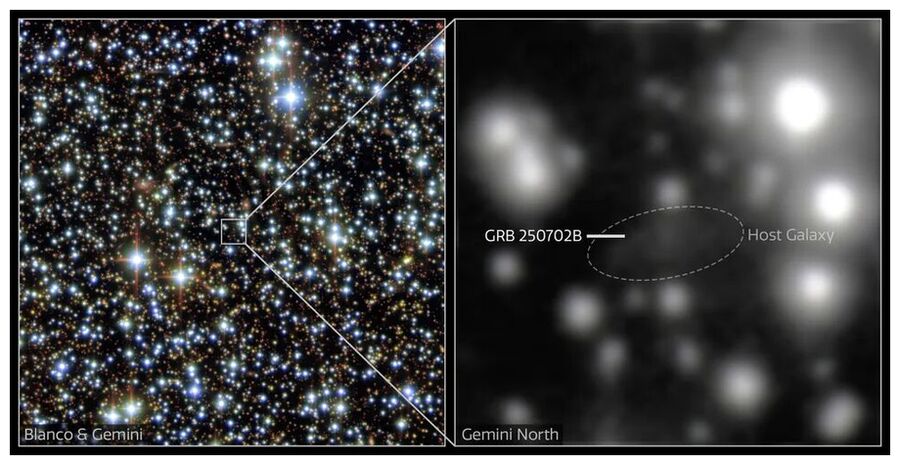 GRB 250702B's host galaxy