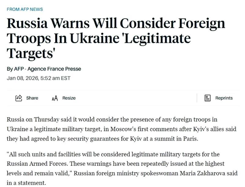headline russia foreign troops ukraine target