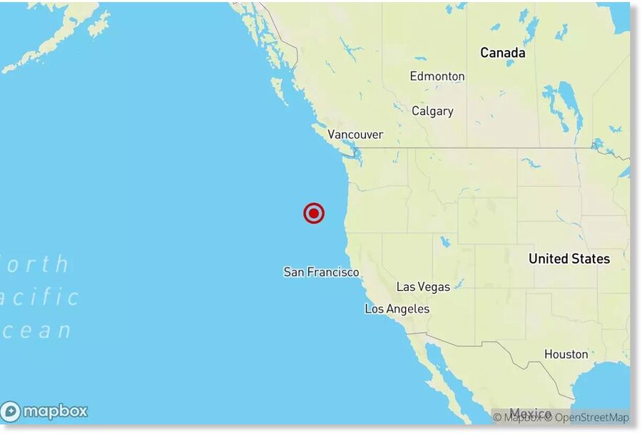 A magnitude 6.0 earthquake occurred Thursday evening off Oregon.
