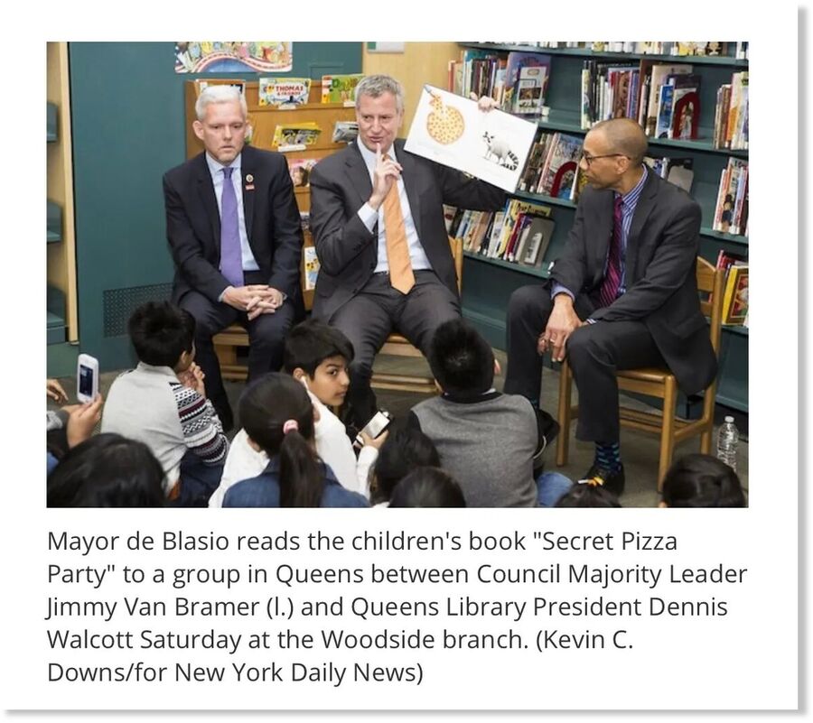 secret pizza party de blasio