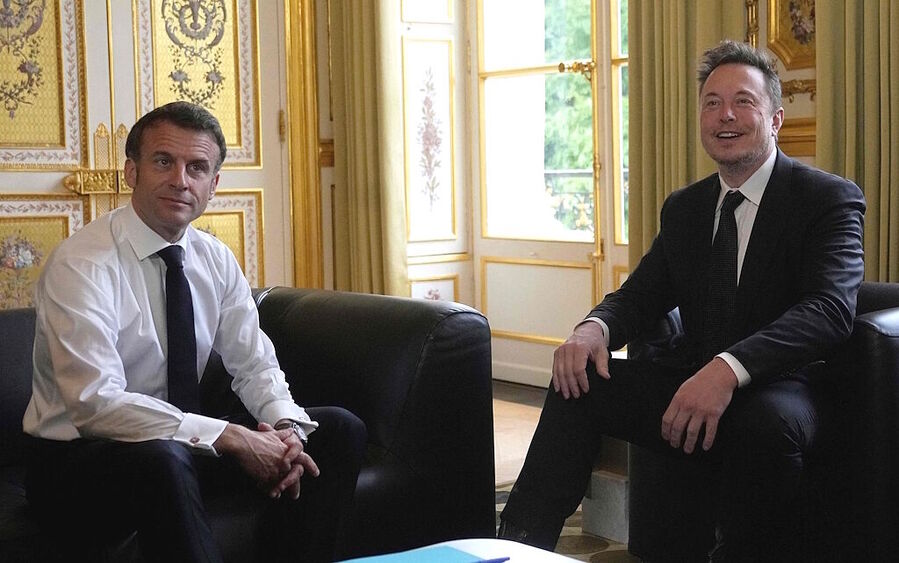 emmanuelle macron elon musk europe union censor musk