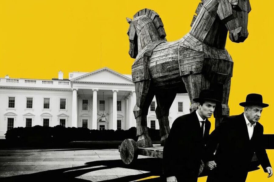 kushner netanyahu trojan horse white house graphic