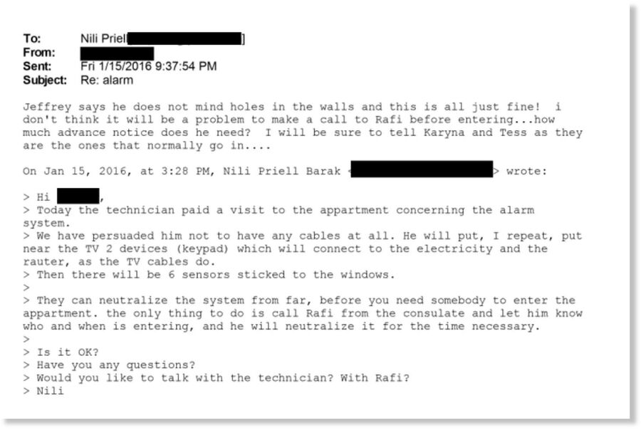 epstein email nili barak