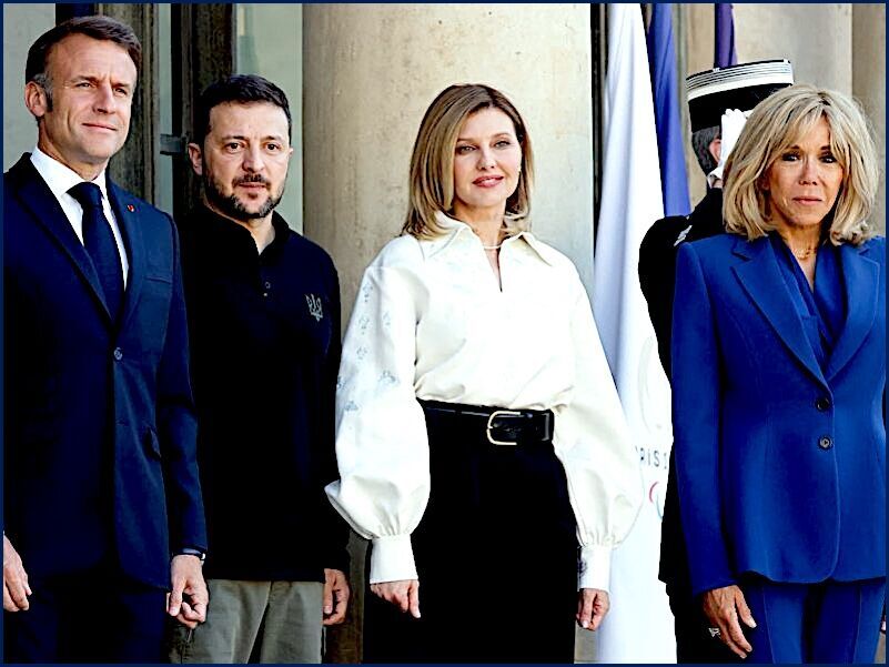 MacronZelensky and 'wives'