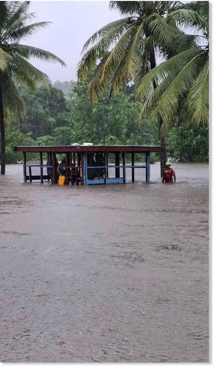 Floodwaters at Toge Village in Ba.