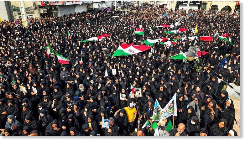 funeral of children killed in an airstrike on a school in Minab, Iran
