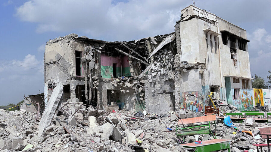 bombed school teheran